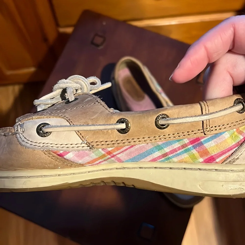 Leather Sperry Topsiders, broken in, great summer shoe, boat shoe